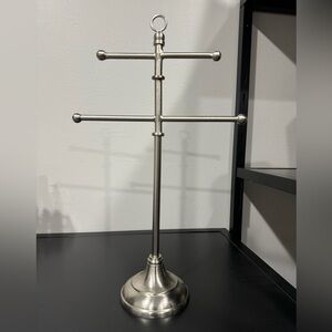 Large jewelry holder, brushed nickel, new